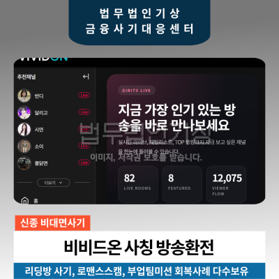 VIVIDON 비비드온 vividon.kr 라이브 방송 환전 피해 주의