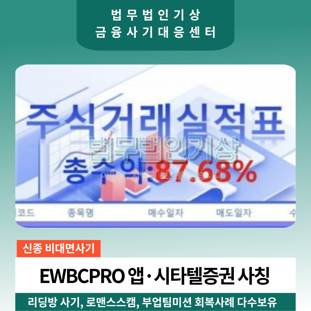 EWBCPRO 시타텔증권 사칭 투자 피해 주의